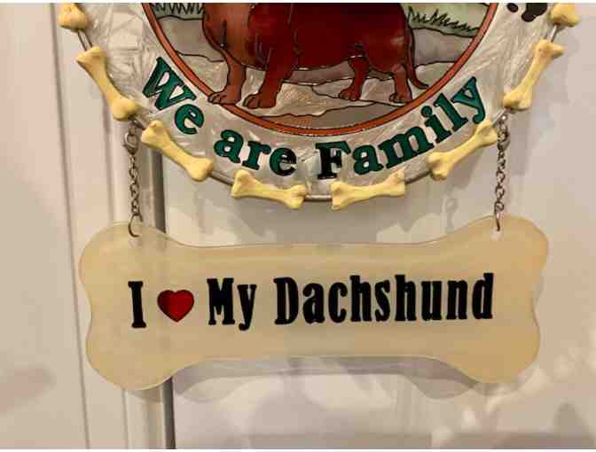 Suncatcher - Glass AMIA Hand Painted Glass Suncatcher Dachshund!
