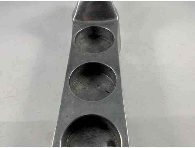 Candle Holder - Polished Aluminum 10' Dachshund Tealight Candle Holder - USED