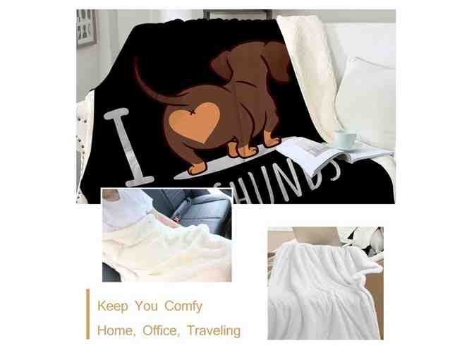 Blanket - Sleepwish Dachshund Lovers Sherpa Fleece Reversible Blanket