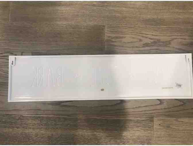White Live, Love, Bark metal decorative sign