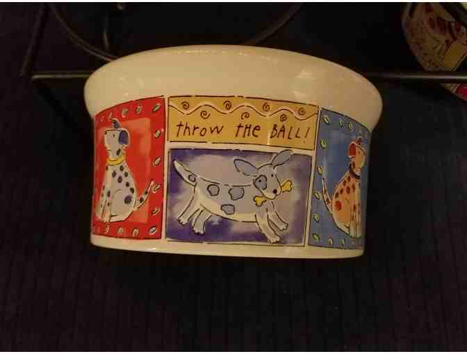 Ceramic Dog Dishes with Stand