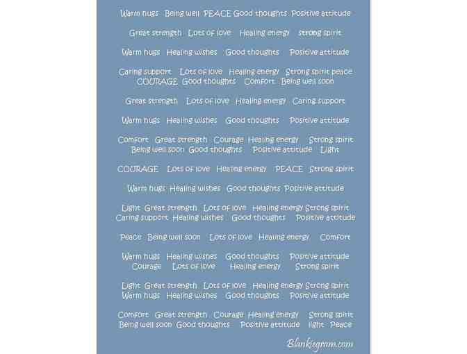 BlankieGram Healing Thoughts Blanket The Perfect Caring Gift (Blue)