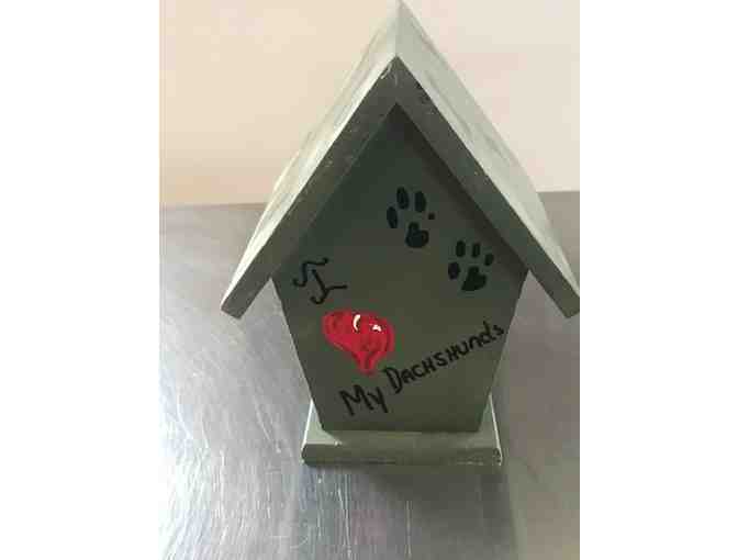 I Love my Dachshund Hand-Painted Birdhouse