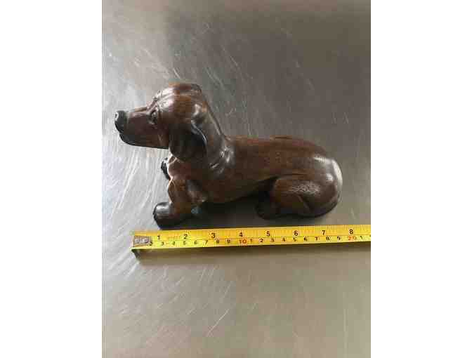 Wood Dachshund Figurine