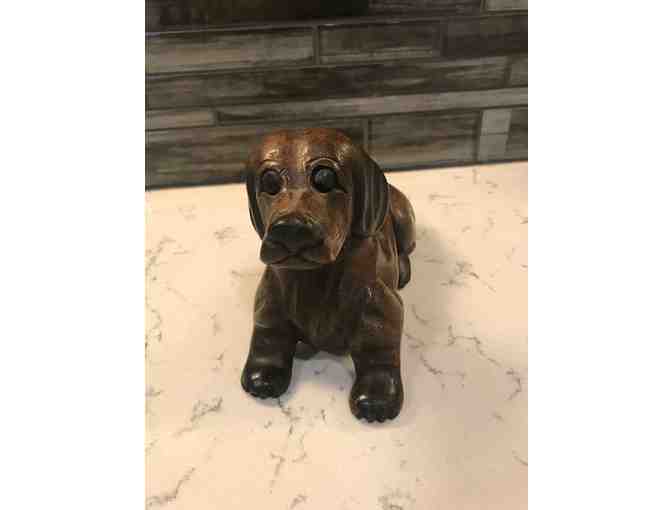 Wood Dachshund Figurine