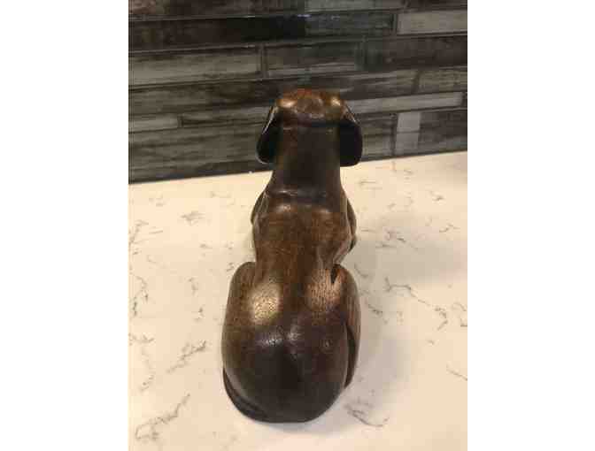 Wood Dachshund Figurine