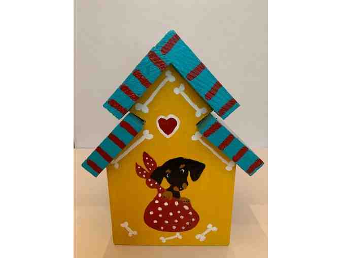 Bird House - Hand Painted Dachshund Bird House with Yellow Front!