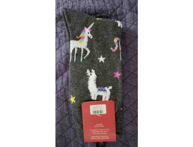 Grey Unicorn Socks