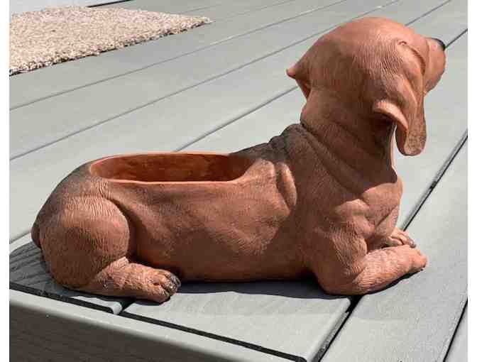 Planter! Poly-stone Dachshund Patio Planter by Continental Creations!