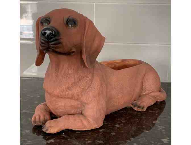 Planter! Poly-stone Dachshund Patio Planter by Continental Creations!