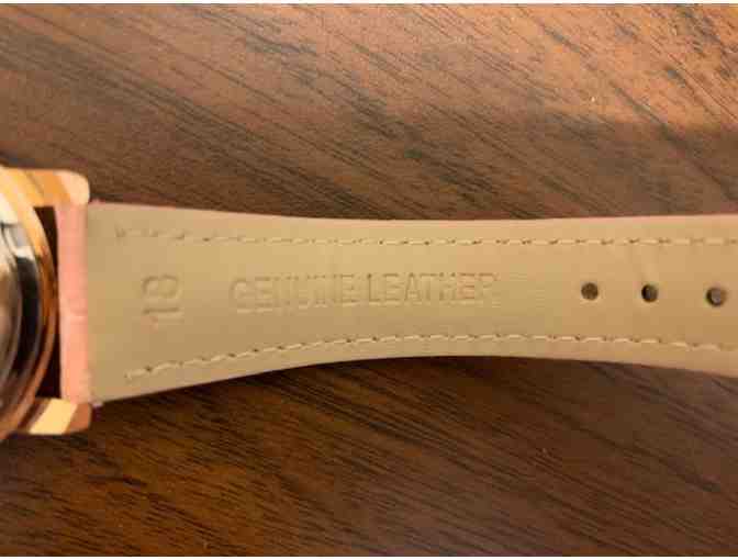 Watch!  Beautiful new pink banded wrist watch with 2 kissing dachshunds!