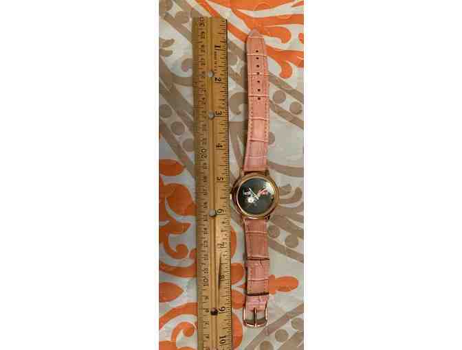 Watch!  Beautiful new pink banded wrist watch with 2 kissing dachshunds!