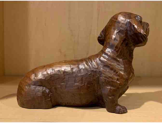 Red Mill Mfg. Crushed Pecan Shells Resin Dachshund Figurine - VINTAGE