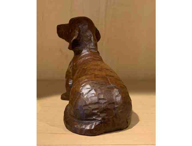 Red Mill Mfg. Crushed Pecan Shells Resin Dachshund Figurine - VINTAGE