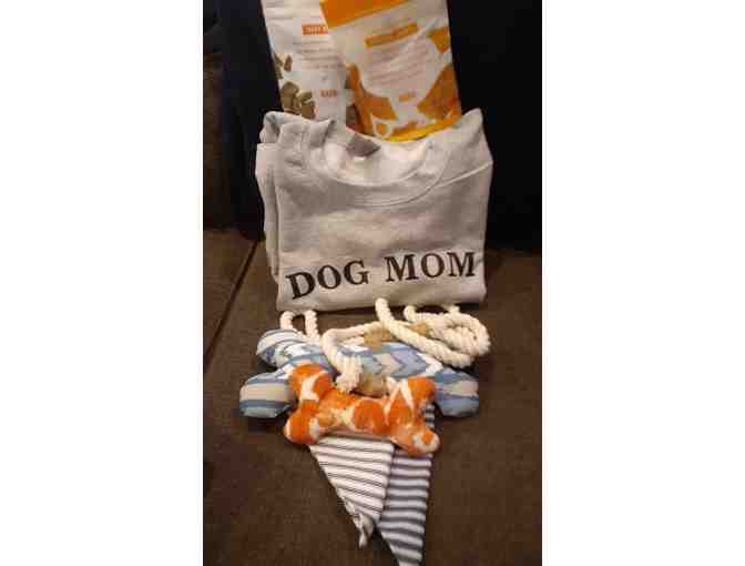 Dog Gift Basket! Sweatshirt (size L), Dog toys, Bandanas and Treats!!