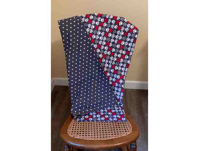 Blanket - Dog or Baby Blanket of 100% Cotton Flannel - Grey background!