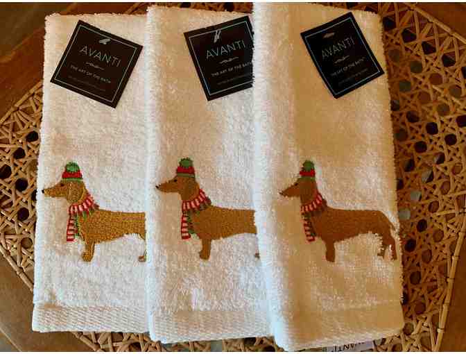 Hand Towels - THREE dachshund hand towels! 100% Cotton