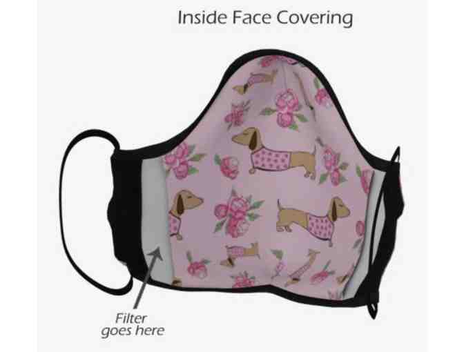 Mask! Adult Ladies Pink Doxie Themed Face Mask