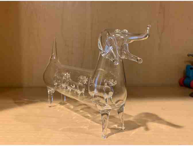 Blown Glass Dachshund with Baby Dachshunds Inside! VERY unique!!