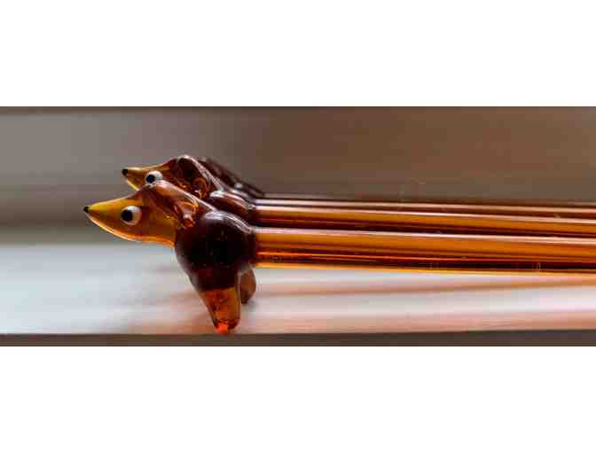 Cocktail Stirrers - Set of Four (4) Dachshund Cocktail Stirrers - Stix!
