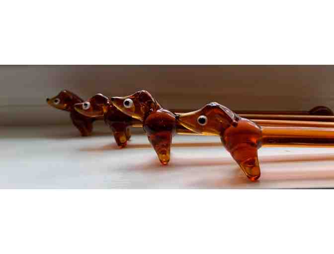 Cocktail Stirrers - Set of Four (4) Dachshund Cocktail Stirrers - Stix!