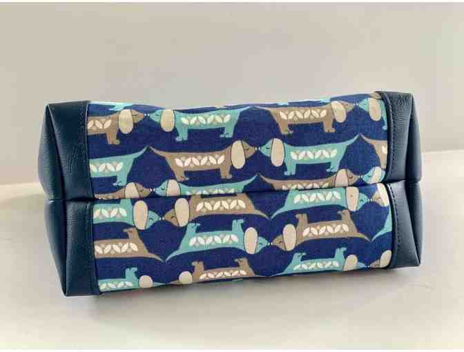 Pouch - Small Vinyl/Fabric Dachshund Zipper Pouch - Handmade by Kelly of Gone Doggie!