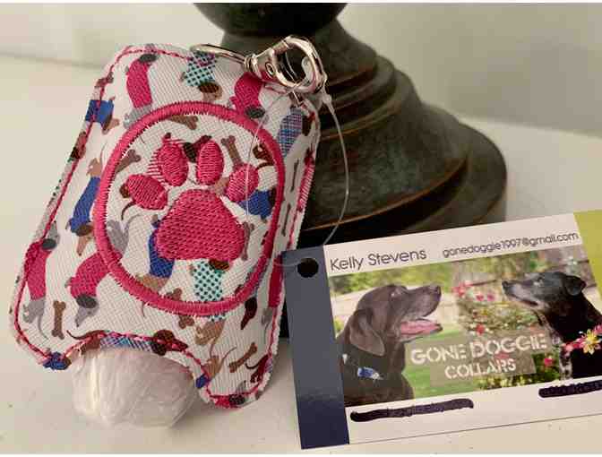 Hand Sanitizer! Little Holder for Small Bottle of Sanitizer - Dachshund Pattern-Pink