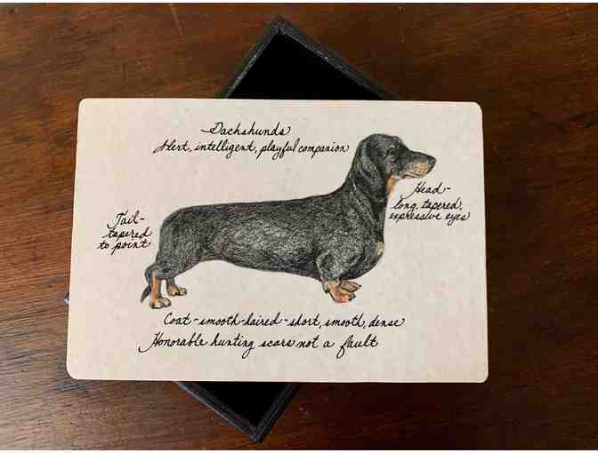D.W. Possum Designs Vintage Dachshund Box