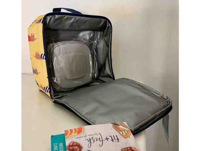 Lunch Bag! Fit+Fresh Yellow Dachshund Lunch Bag with Sandwich Container Inside