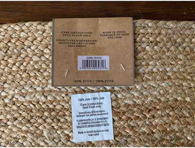 Jute Pet Bowl Mat! A Paw that includes a Heart as one of the toes!