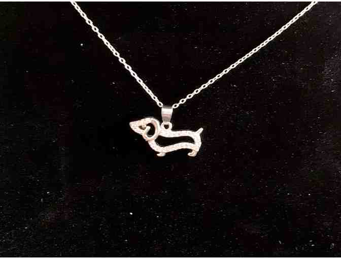 Necklace - Petite Faux Crystal Dachshund Necklace