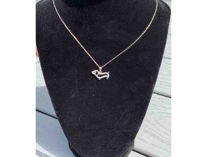 Necklace - Petite Faux Crystal Dachshund Necklace