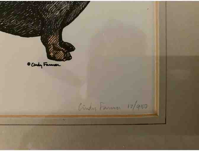 Vintage Cindy Farmer Framed Print - Black & Tan Dachshund