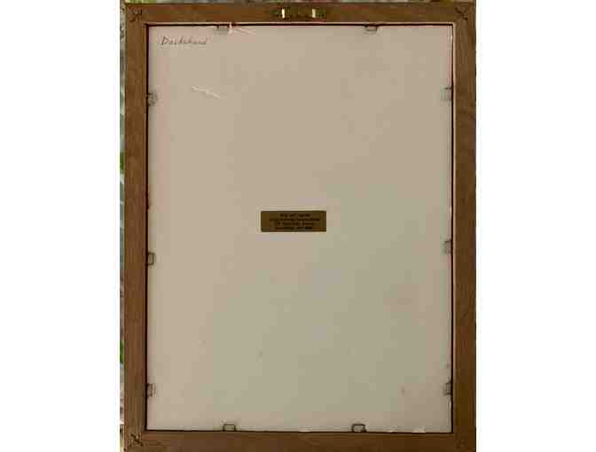 Vintage Cindy Farmer Framed Print - Black & Tan Dachshund