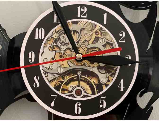 Clock --- A Dachshund Clock created from a Vinyl Record!