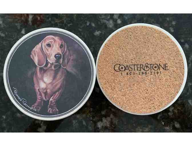 Coaster set by CoasterStone - Features a gorgeous Dachshund by Polyanna Pickering