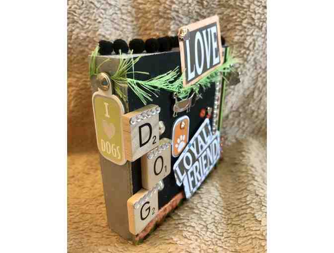 Original Wood Panel Dachshund Art 'Loyal Friend'