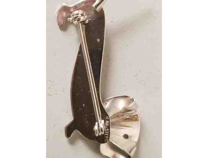 Beau Sterling Silver Dachshund Pin