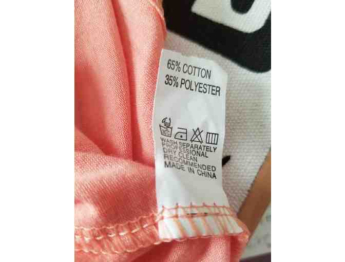 Dressy T-Shirt!! Pink with mesh sleeves - Size Extra Large