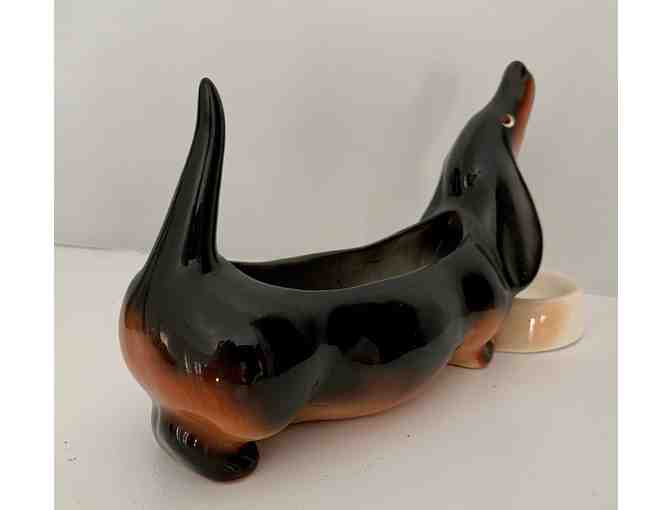 Vintage Dachshund Planter / Trinket Dish / Sink Caddy - Possibly Freeman McFarlin?