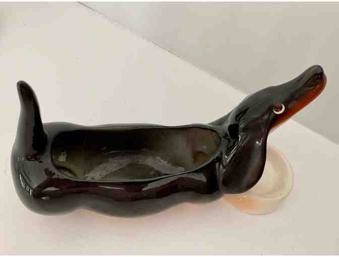 Vintage Dachshund Planter / Trinket Dish / Sink Caddy - Possibly Freeman McFarlin?