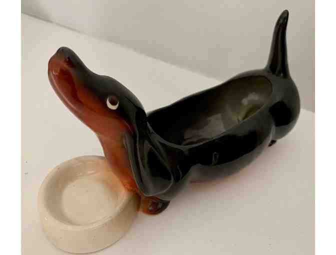 Vintage Dachshund Planter / Trinket Dish / Sink Caddy - Possibly Freeman McFarlin?