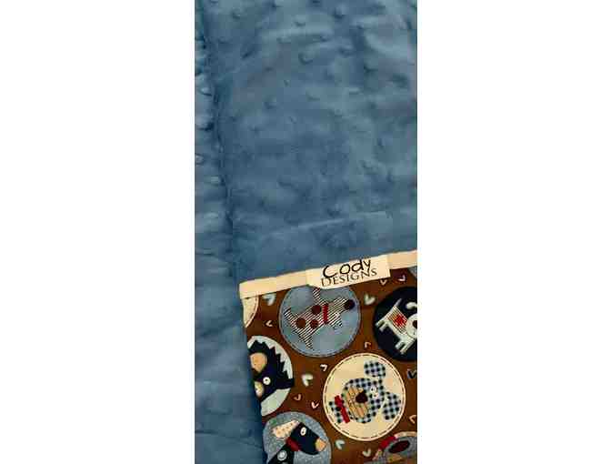 Hand made puppy Pillow Case with cotton cuffs and minky!