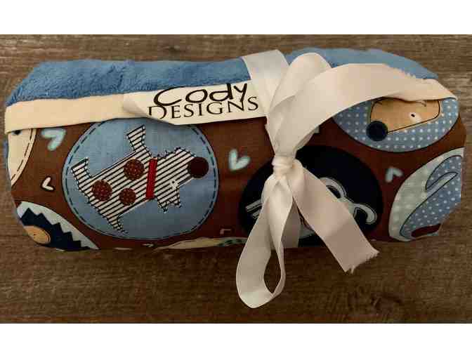 Hand made puppy Pillow Case with cotton cuffs and minky!