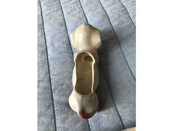 Vintable Ceramic Dachshund Planter -- Unique and Rare!