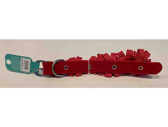 Bows with Bells Dog Collar Merry & Bright Collection - Large Neck Size 18 to 26'