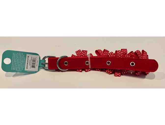 Bows with Bells Dog Collar Merry & Bright Collection - Medium Neck Size 14 to 20'