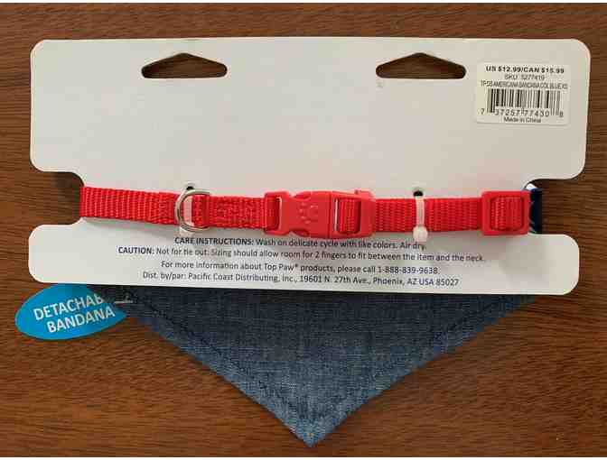 Bandana Collar - Flag Bandana Collar - Detachable Bandana - FLAG - Size XS