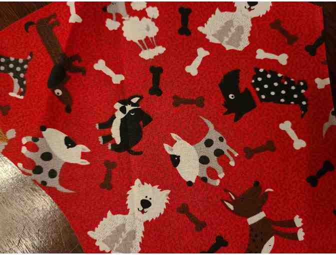 Mask - Adult - Red Background with Dogs!!! Hand Made Mask by Anne Lendzinski