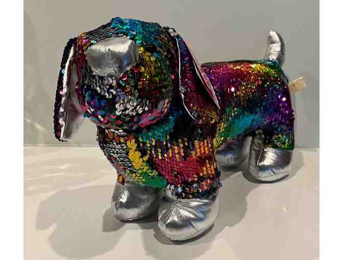Reversible Sequins Stuffed Dachshund!